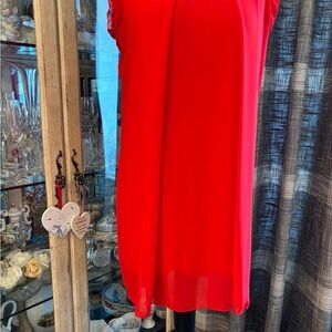 Vibrant Red Sleeveless Dress